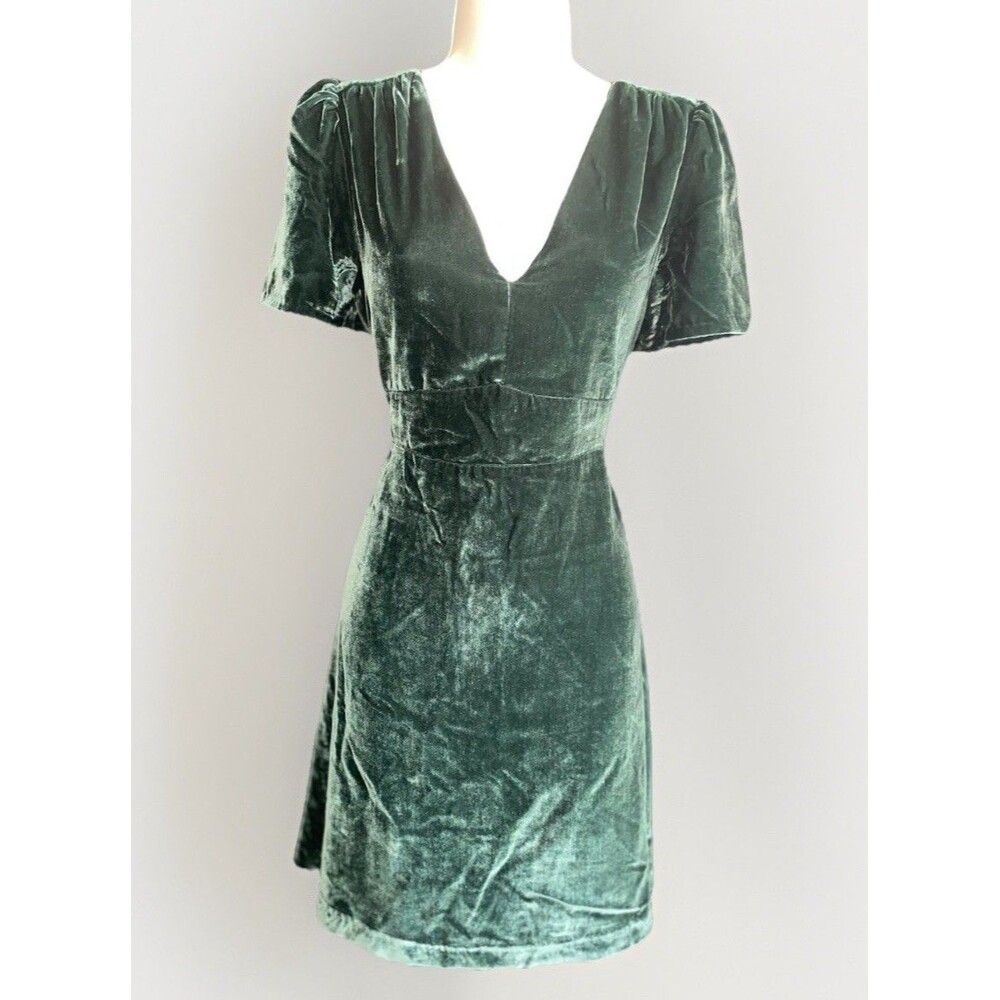 neck Mini Dress Forrest Green Size 6